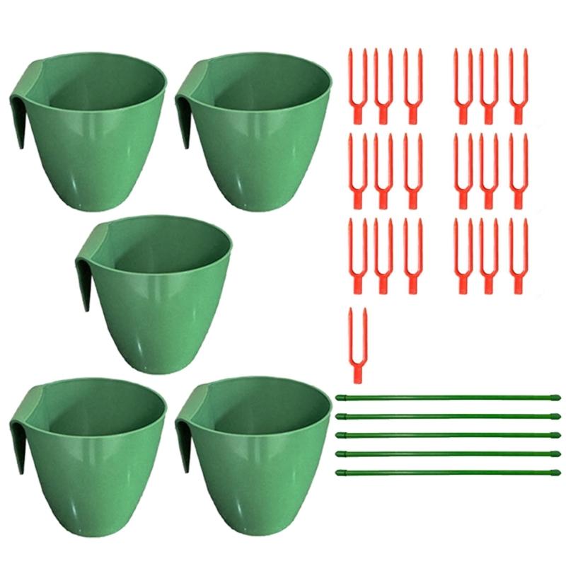 Propagation Cup Kit Featuring Food Grade Plastic and Runner Forks Ideal for Strawberry Runners and Seedling Cultivation