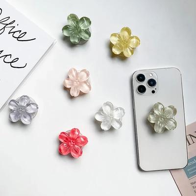 Kristallblumen-Telefonhalter, ausziehbarer Ständer, Fingergriffe, Griptok Popping Sockets, replizieren Ari-Halter, Ins Flowers Stabil