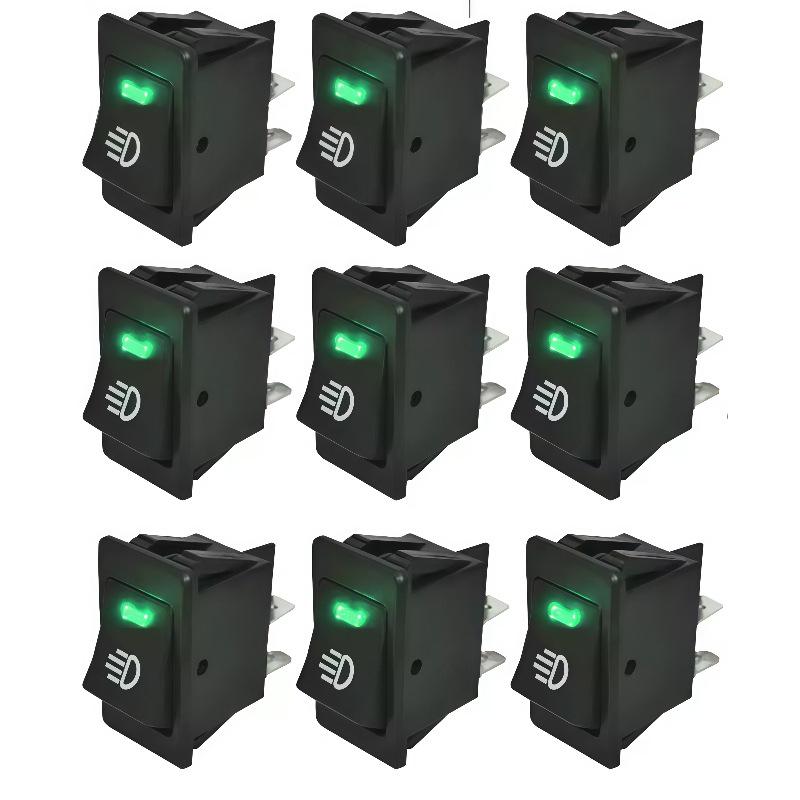 

LED Rocker Fog Light Switch ASW-17D for Auto/Motorcycle, Red/Yellow/Blue/Green, 12-24V