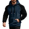 Men Fluffy Hoodie Fuzzy Loose Pullover Hoodie Casual Warm Hooded Fleece Sweatshirt with Pocket Drawstring for Autumn Winter Street Wear