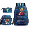 ONE PIECE heat transfer schoolbag primary school student printed backpack large capacity backpack backpack pencil case