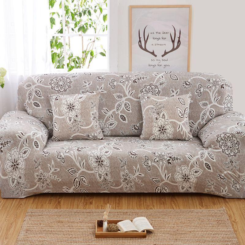 High-quality Flower Printed Slipcover Sofa Cover With Excellent Fit And Stretch For Various Couch Sizes