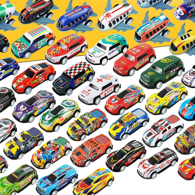 10Pcs Mini Alloy Car Model Set With Storage Box Diecast Cars Toys For Boys Sliding Inertia Vehicle Children Toy Kit Gifts