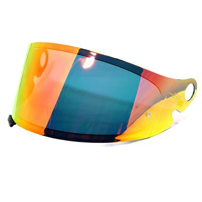 Glamster Compatible Replacement Mirror UV Full Face Helmet for Motorcycles BikersSHOEI CPB-1V Shield, Shield, Cut, (Red) [Used]