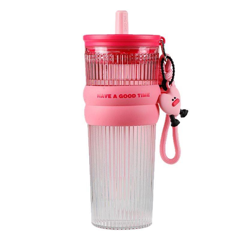 Water bottle new high value ins feng shui cup large capacity girls sports kettle high temperature portable student straw