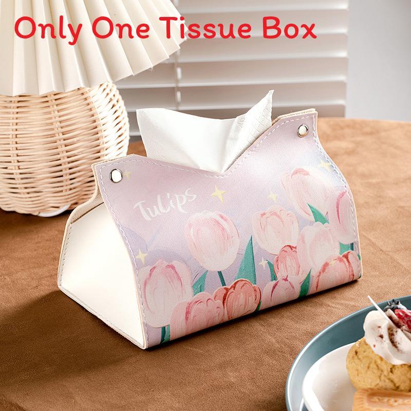 Modern Leather Tissue Box For Living Room And Car And Multi Use Features