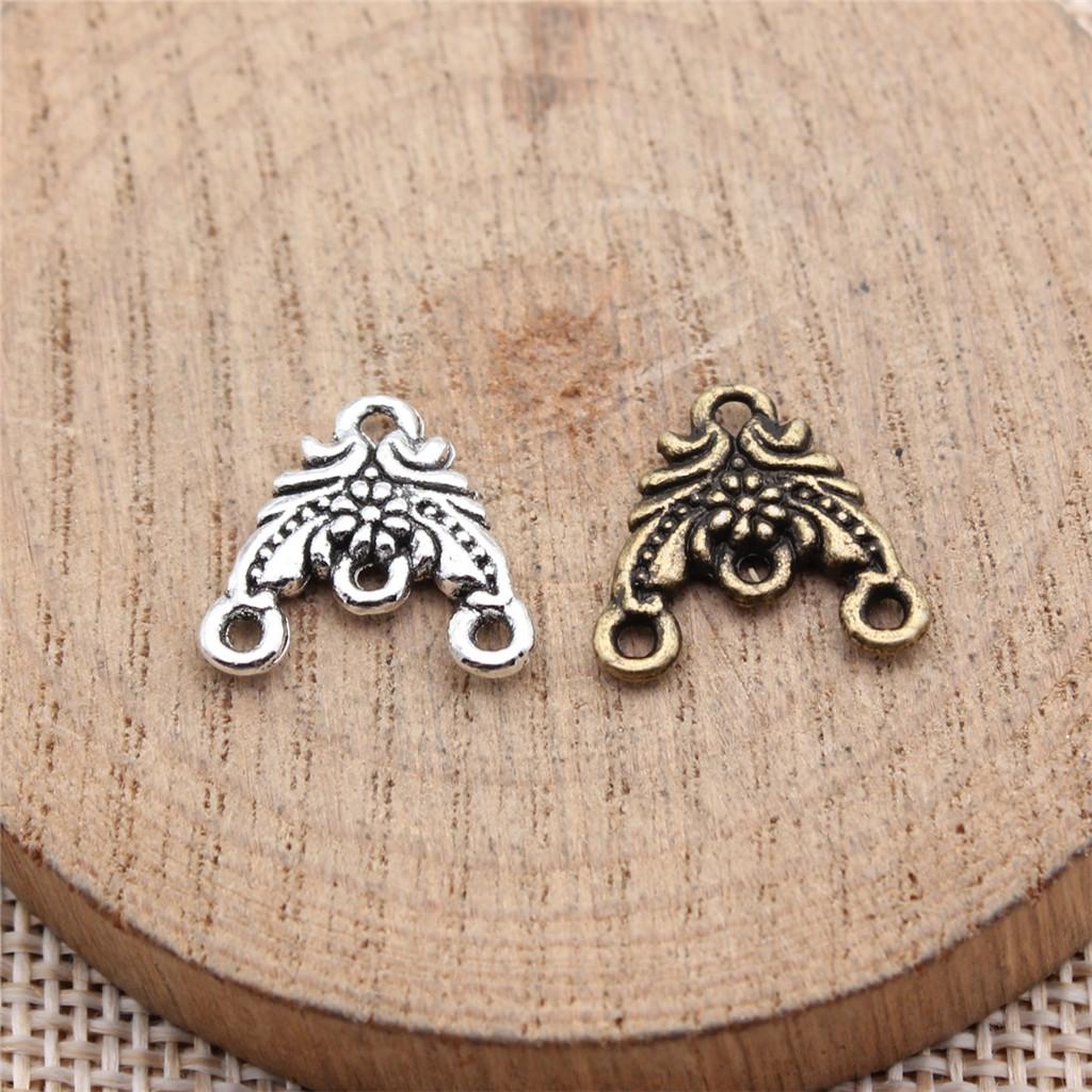 Geometric Flower Multi Loop Connectors Metal Links For Earrings Accessories Parts