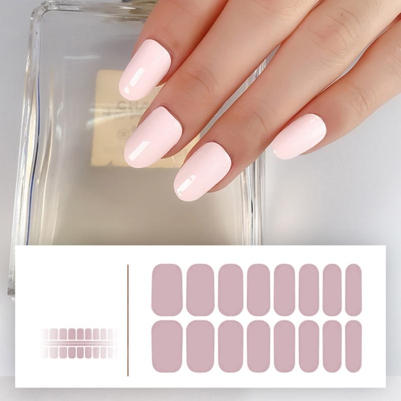 Full Wraps Solid Color Nail Stickers Nail Strips Nail Art Decal for Woman