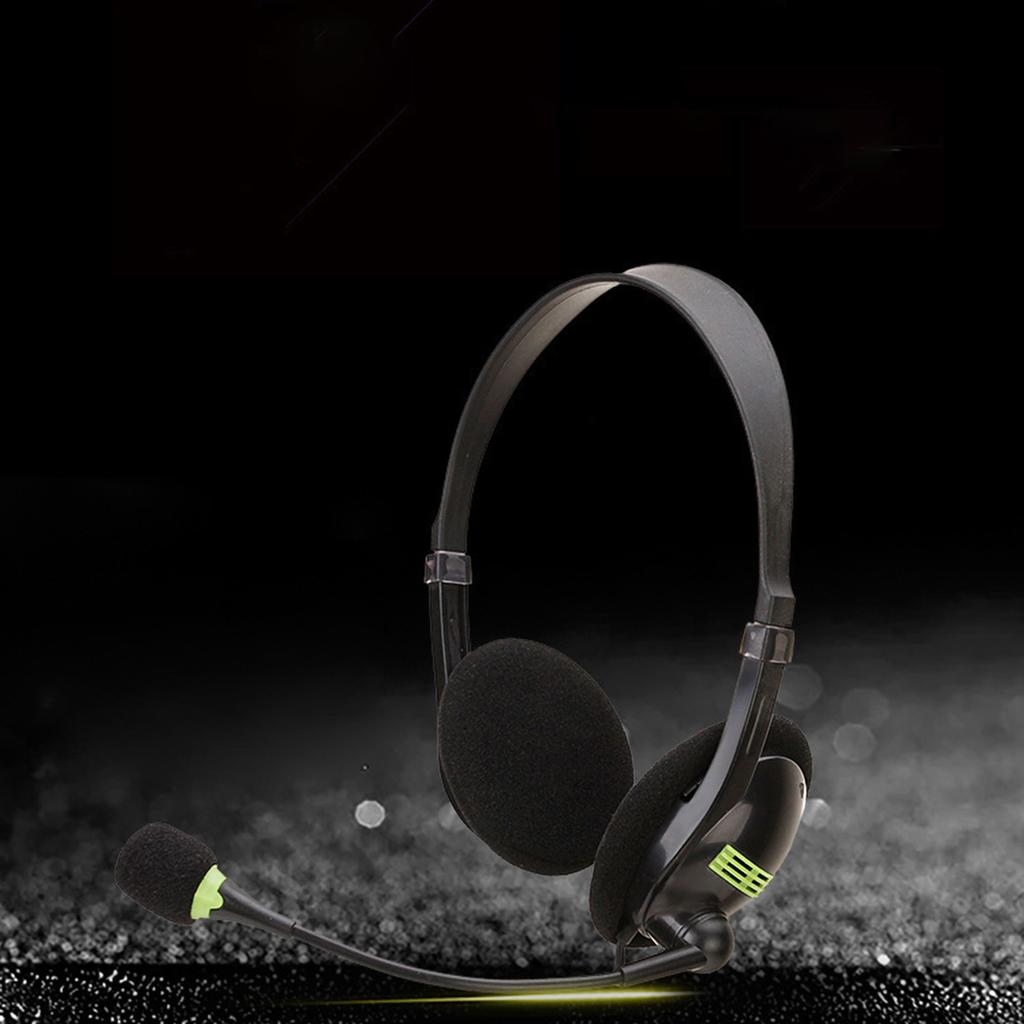Telephone Headsets for Office Wire Control Headphones Breathable Mesh Ear Muff Computer Peripherals