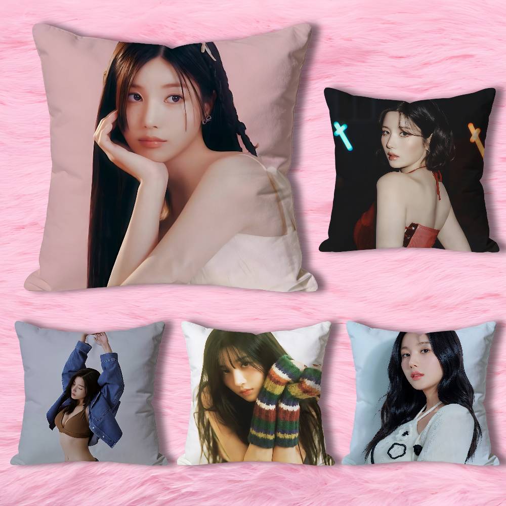 K-Kwons Singer E-Eun-B-Bi Anime Celebrity Merchandise All-Match Printed Pillow Case Sofa Car Office Room Decoration Protector