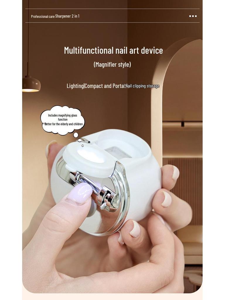Rechargeable 2-in-1 Electric Nail Clipper & Grinder for Kids - Portable, Lithium Battery