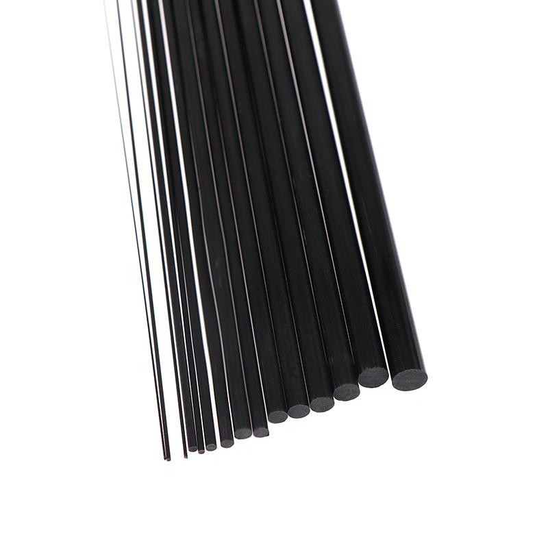 Carbon Fiber Rod 0.5-8MM 500MM High Strength Lightweight Bar For Model Building Reinforcement Applications