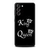 Couple Style Cartoon Crown king Queen Phone Case For Samsung Galaxy S24 S23 S22 S20 Ultra S21 FE 5G S10 S9 Plus S10E S8 Cover