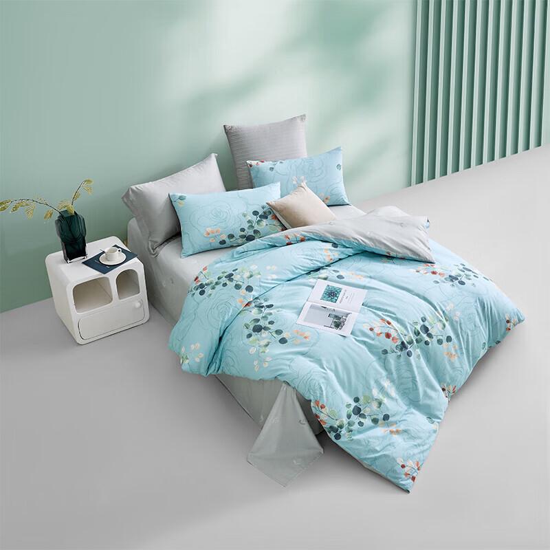 Luolai 100% Cotton 4-Piece Duvet Cover & Sheet Set
