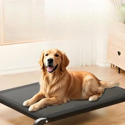 Haustier-Campingbett, universell für alle Jahreszeiten, abnehmbares und waschbares Hundebett, feuchtigkeitsbeständig vom Boden abgehoben, großes Haustierbett Hundebett