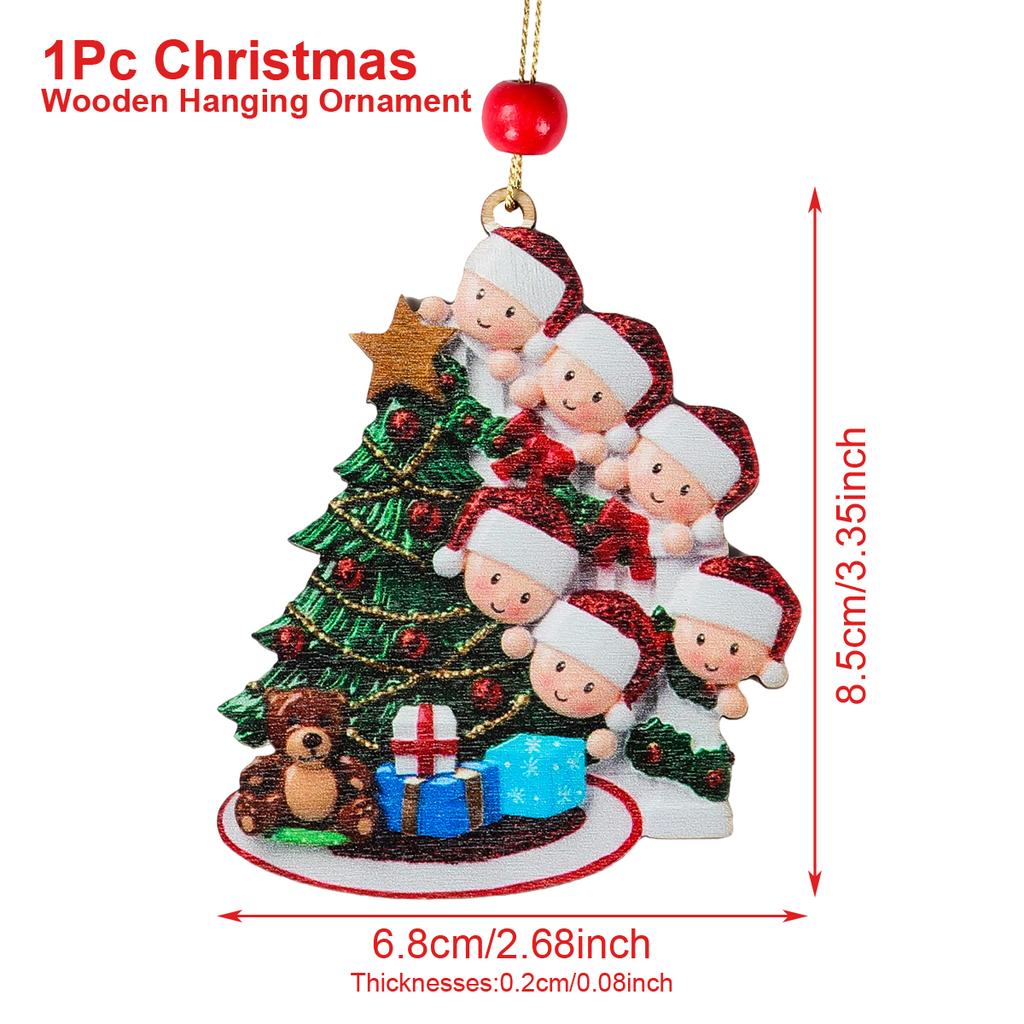 Christmas Family Pendant Navidad Natal Noel Tree Hanging Ornament Merry Christmas Decorations For Home 2025 Happy New Year 2025