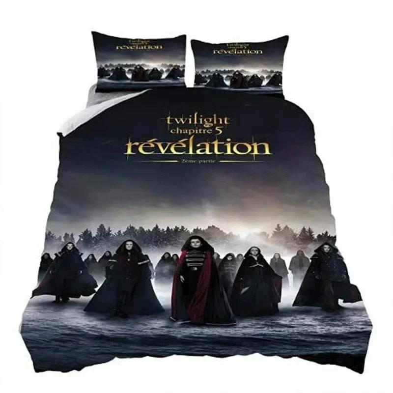 

Comforter Twilight Saga Bedding Set Printed Bed Set With Bed Soft Single Double Queen Super King Size Home Textile Comforter (quilt)-EU Single(135*200cm)3pcs