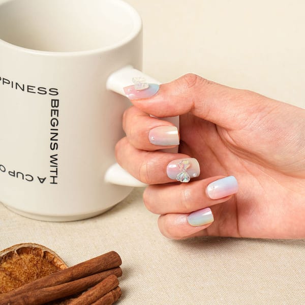 Too Cool For School Real Wear Nail Tips Round Square Cotton Candy