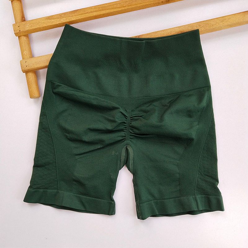 

Seamless Butt-Enhancing Women s Elastic Training Running Fitness Tight Shorts European and American Alp Peach Butt-Lifting Sports Shorts Park Green(Park Green) S(40-50kg)