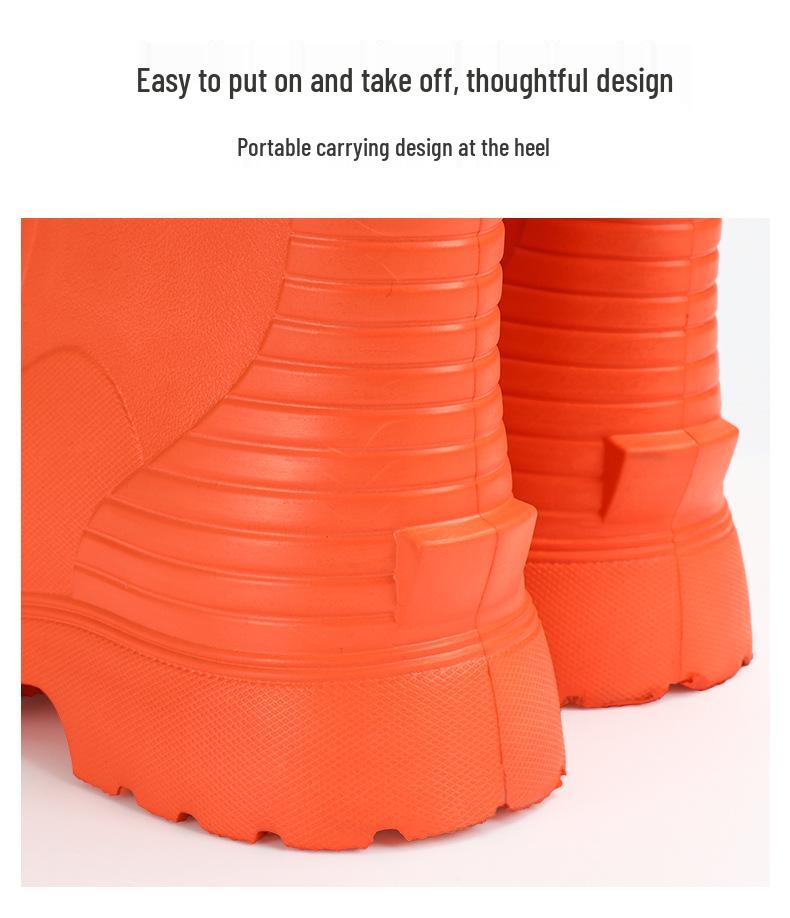 Smash-Proof EVA Winter Rain Boots: Warm, Non-Slip, Thick, Wear-Resistant, Waterproof, Cold-Resistant Cotton Shoes