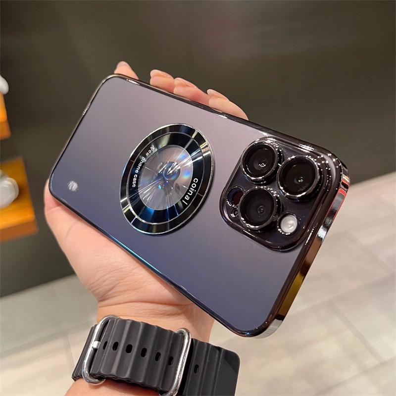 Luxury Magsafe Wireless Charge Hard PC Case Transparent For iPhone 14 13 12 11 Pro Max 7 8 Plus X Xs XR Max Magnetic Cases Cover
