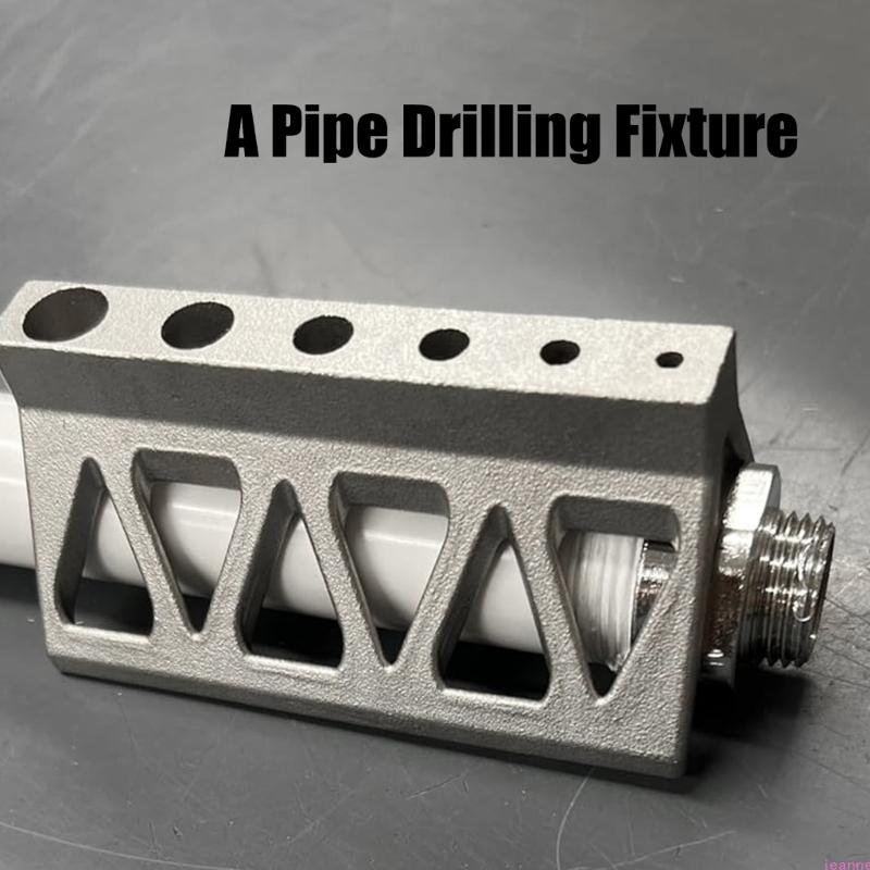 Metal Steels Fixture Tube Drill Guide Triangular Window Cutout Pipe Drilling Jig for Cylinder Compact Centering Tool