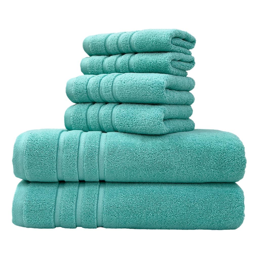 Asciugamano in Puro Cotone Asciugamano da Bagno Asciugamano Quadrato Set da Sei Pezzi Cotone Platform Ispessito Morbido Caldo e Confortevole Necessità Quotidiane per la Casa Asciugamani Tessuti