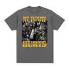 My Tummy Hurts Funny Skeleton Meme Print Tshirts Unisex Women Clothing Fashion Gothic Harajuku T Shirt Summer 100 Cotton T Shirts