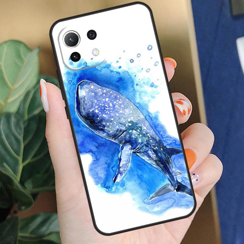 Whale Sharks Fish Case For Xiaomi 15 14 Ultra 13T 14T 15T Pro 17 Pro Max POCO X7 X5 X6 F5 F6 F7 F8 Pro Coque