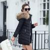 Korean Version of the New Women's Cotton-padded Clothes Women's Medium and Long Slim-fitting Fashion Big Fur Collar Cotton-padded Clothes Women's Coat