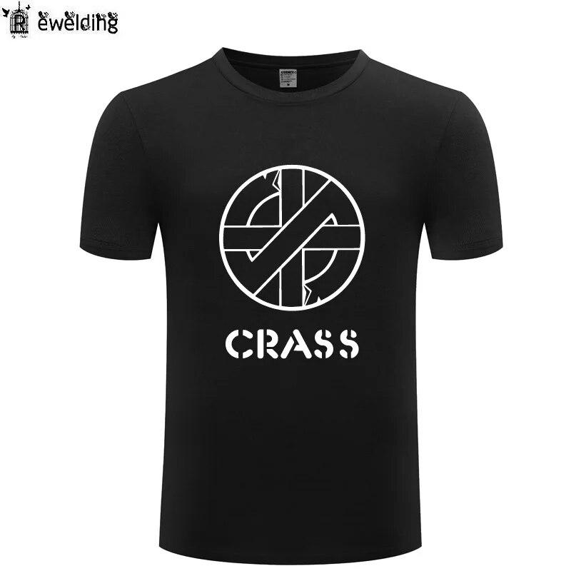 Music Rock Crass Printed T Shirts Unisex Hip Hop Short Sleeve O Neck Cotton Unisex T-Shirt Cool Funny Streetwear Top Tee Summer Style
