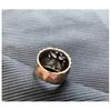 Used vintage silver ring cross motif