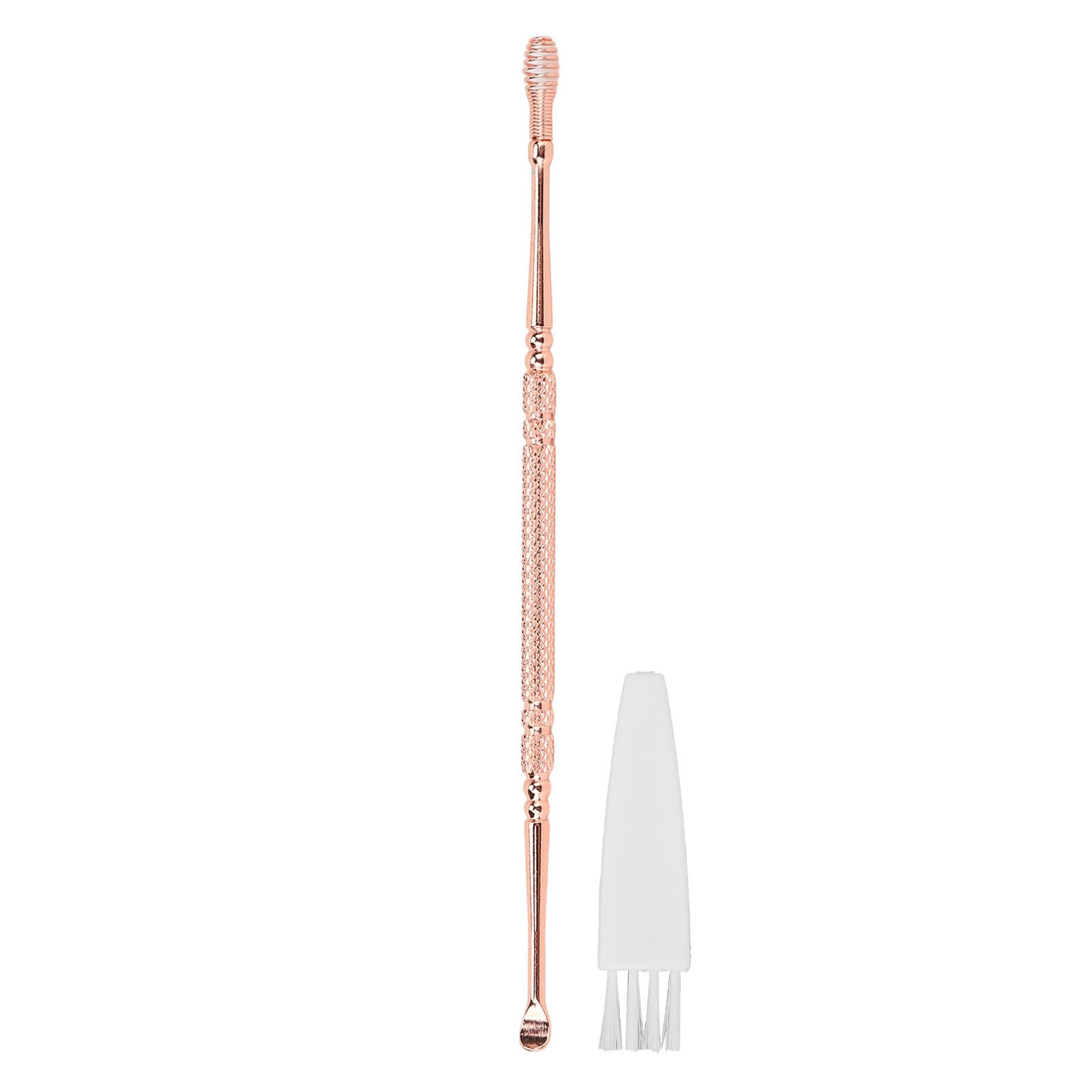 

Ear Spoon Double Head Stainless Steel Ergonomic Design Relieve Itching Glossy Rounded Spiral Spring Ear Pick