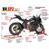 1/6 Ducati V4SP2 Rennmotorrad Legierung Druckgussmodell Dynamischer Kupplungsornament Spielzeug für Jungen Geburtstagsgeschenk für Freunde