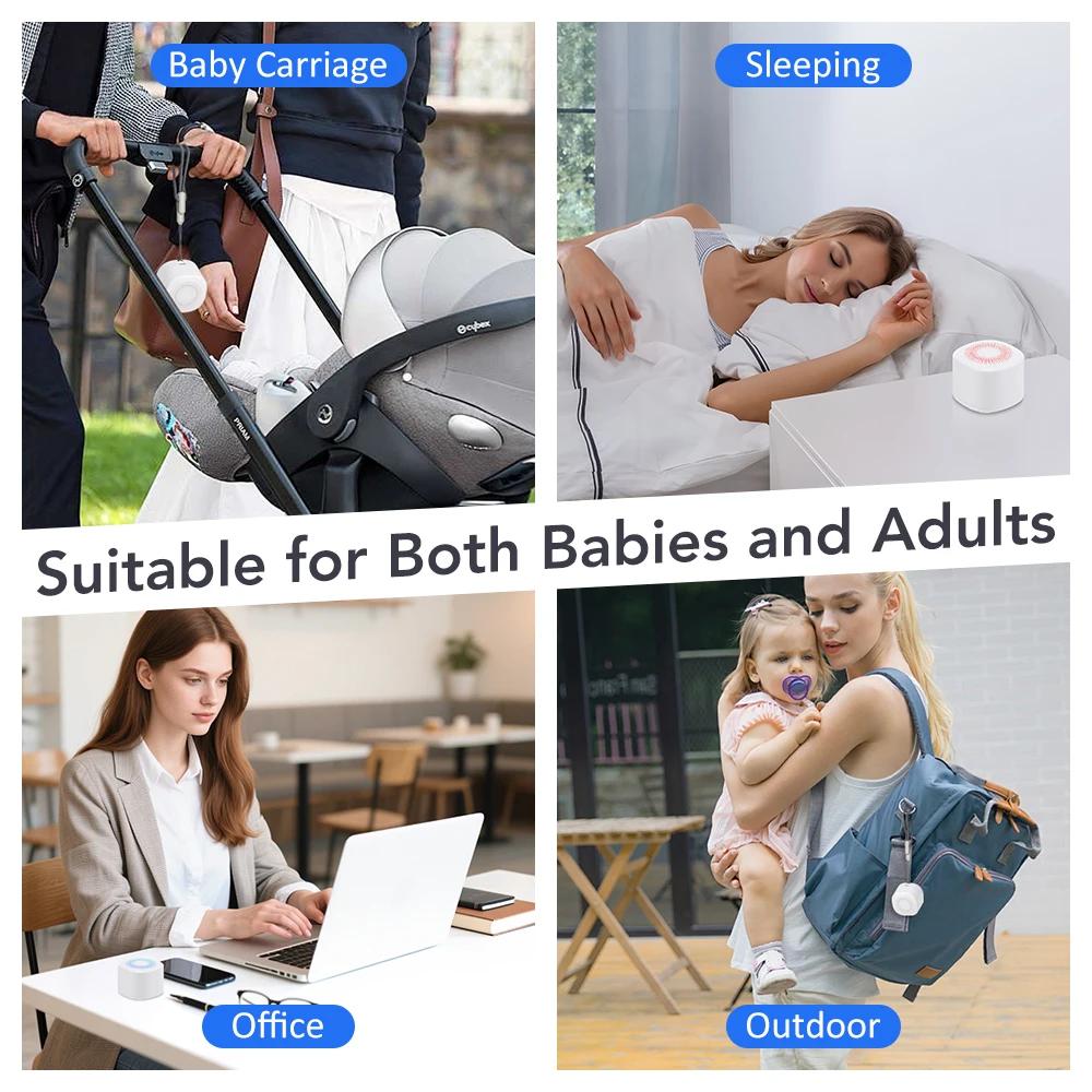 Portable Music Player White Noise Sleep Aid Music 7 Colors Night Light Help Children Fall Asleep Home Intelligent Sleep Monitor