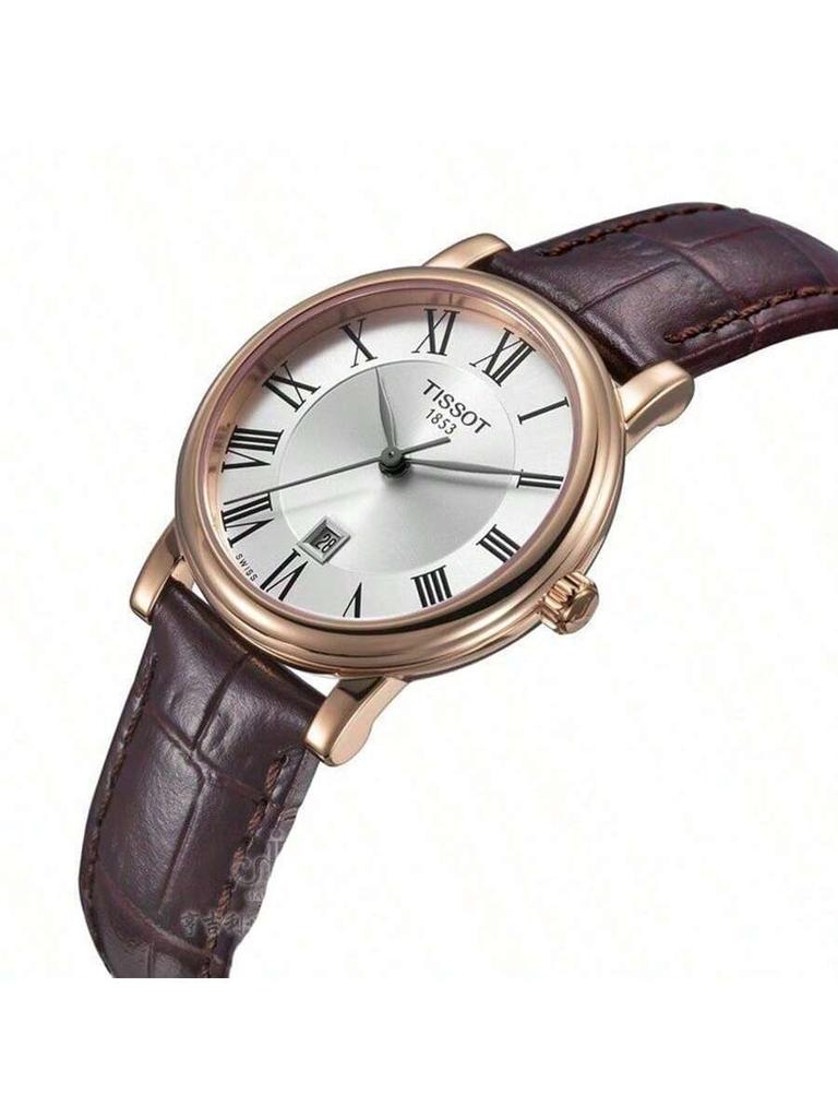Tissot Carson quartz movement, 30m water-resistant women's watch, Rui Watch with 30mm silver dial, stainless steel case, T122.210.36.033.00
