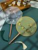 Double-Sided Su Embroidery Round Fan, Traditional Fan, New Chinese Style Fan, Special Dance Fan for Hanfu and Cheongsam, Small and Portable Waist Fan