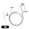 Locking Stainless Steel Wire Rope Adjustable Retractable Suspension Lanyard for Industrial Equipment Hanging Work