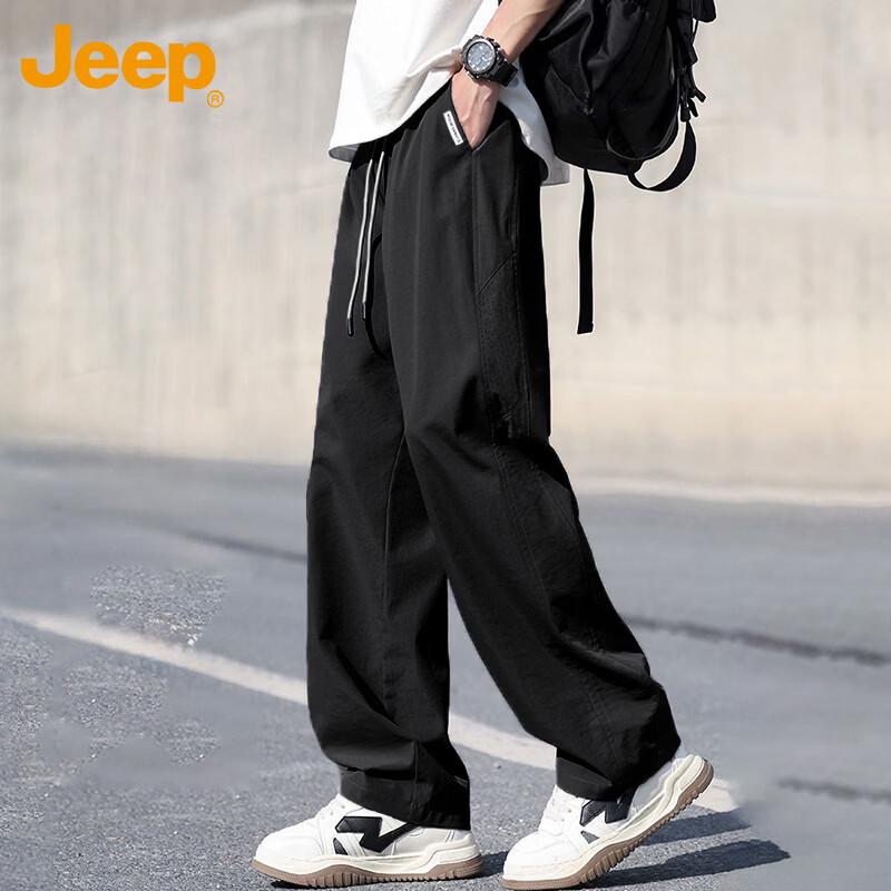 

Мужские свободные прямые повседневные брюки Jeep из ледяного шелка XL