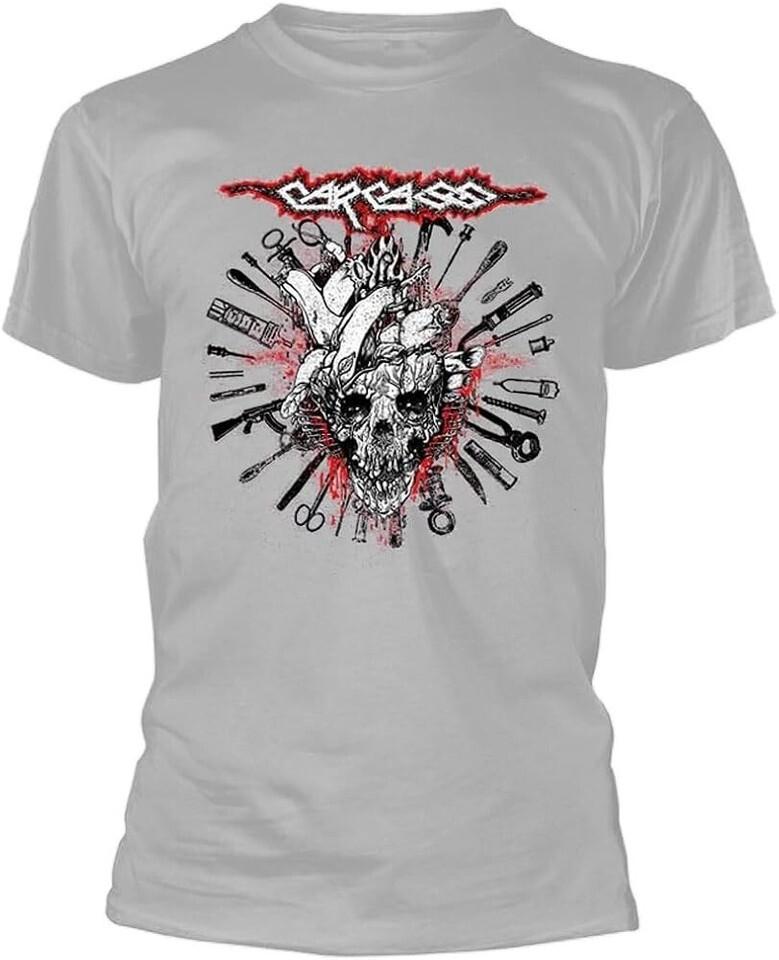 RARE!! Carcass 'Still Rotten to The Gore' Ice Grey Cotton T-Shirt HRN177