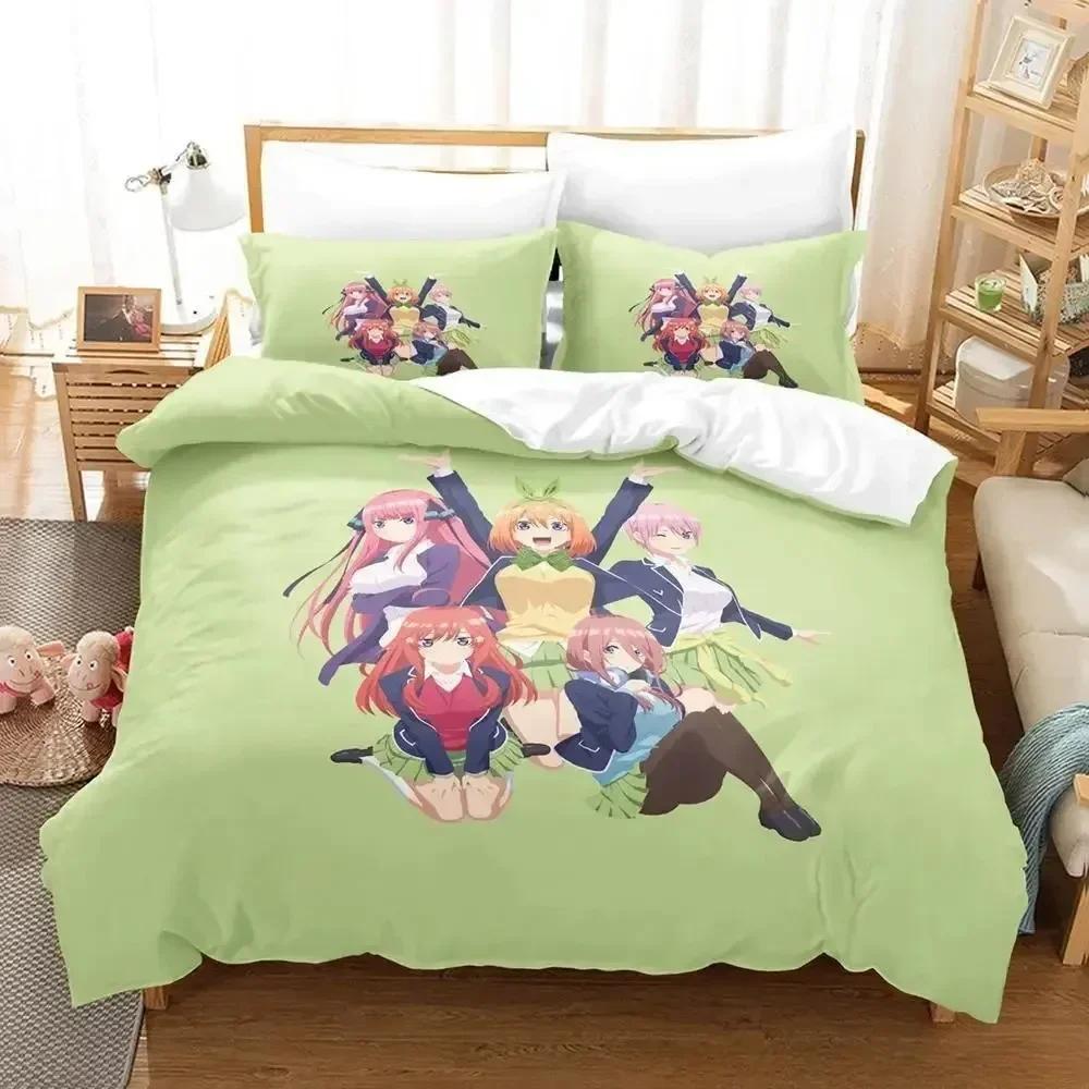 The Quintessential Quintuplets Bedding Set Single Twin Full Queen King Size Bed Set Aldult Kid Bedroom Duvet Cover Sets 3D Anime