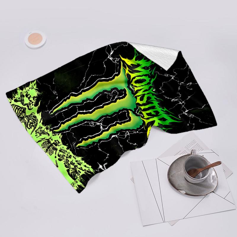 Beweis Strandtuch mit Monster Energy LOGO Muster - weich, saugfähig, schnelltrocknend, maschinenwaschbar - perfekt zum Schwimmen, Camping, Baden