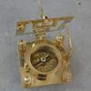 Compass with Sundial, Steampunk Shiny Brass Compass with Sundial, Clock