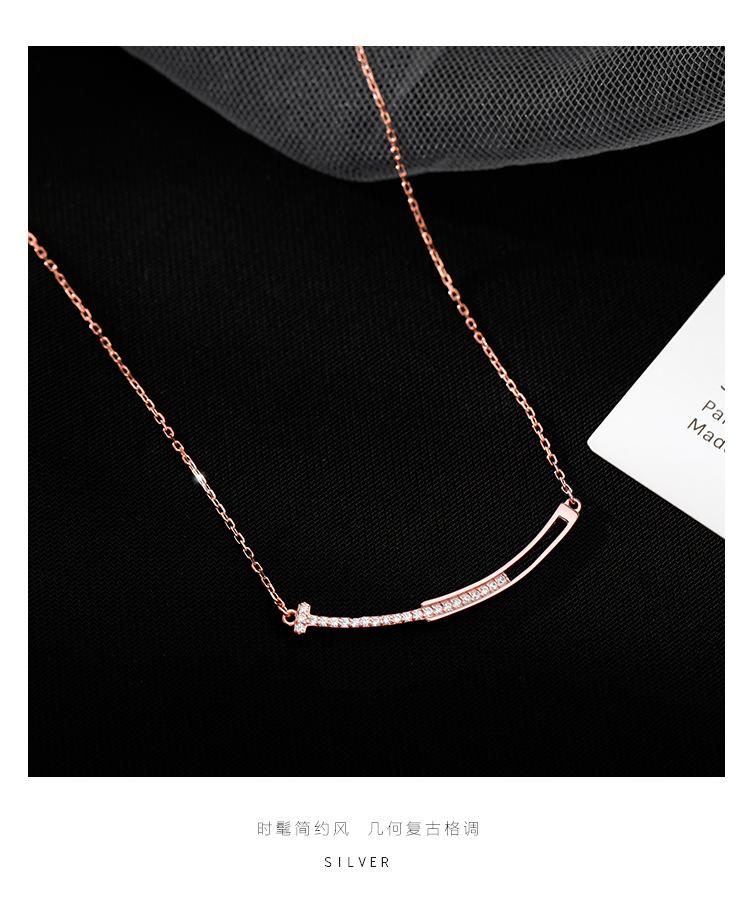 

CIAXY Zircon Smile Face Necklace for Women Geometric Clavicle Chain Choker Exquisite 14K Gold Plated Jewelry