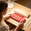 Nail Art Accessories Container Press-on Sorting Tray with 10 Slots, Tip Organizer L/R Markers, Organization Manicure Prep Station & Display Holder for