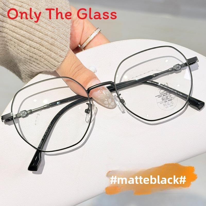 Blue Light Blocking Eyewear With Metal Square Frame For Women And Students