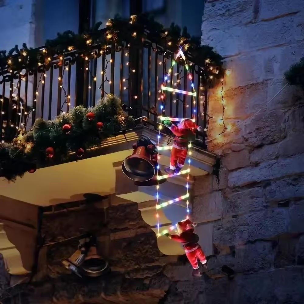 1/2/3m Santa Claus Climbing Ladder Light Christmas Decorations Waterproof Light for Indoor Outdoor Christmas Decor Navidad