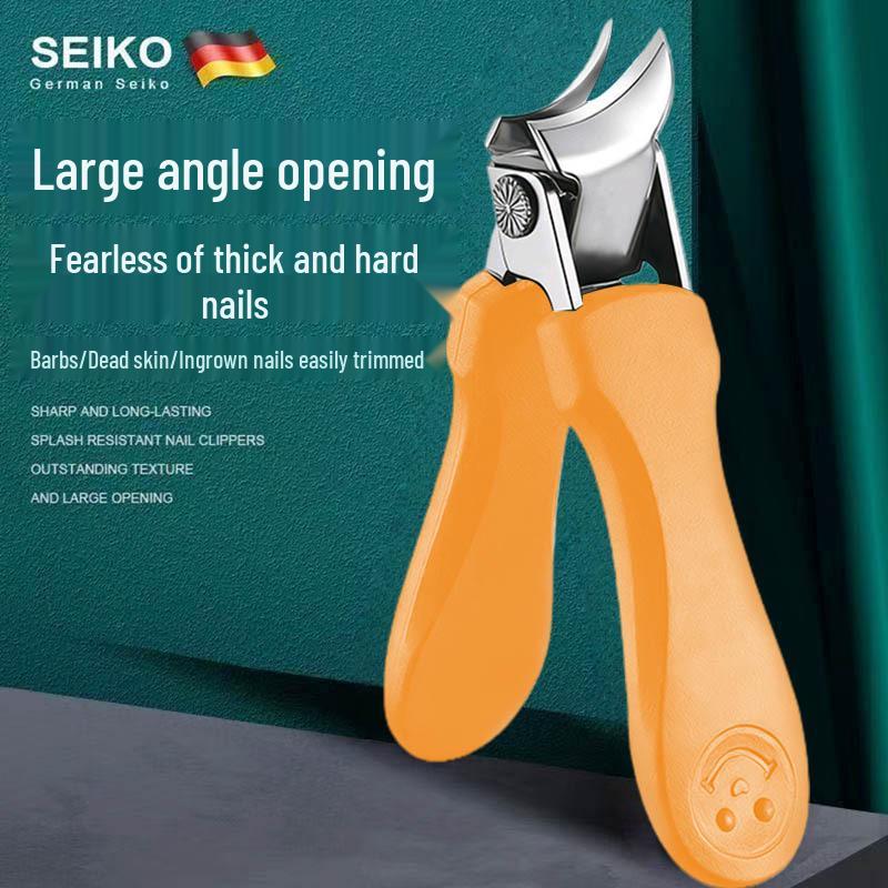 Stainless Steel Anti-Splash Slanted Nail Clipper with Large Opening