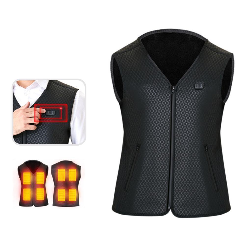 Electric Heating Vest USB Body Warmer Clothes Washable Heated Vest for Outdoor Camping Hiking Fishing