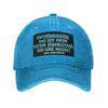 Loriot Pappa ante Portas This is my first retirement Baseball Caps Denim Fabric Hats Casquette Sports Baseball Cowboy Hat